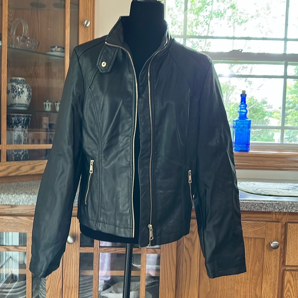 CiSono Pleather Biker Jacket